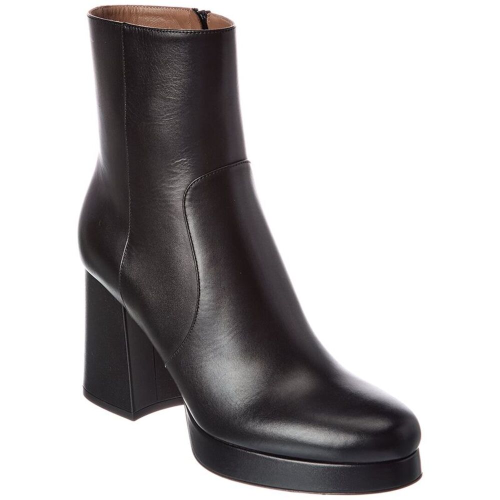 Valentino Fawcette 90 Leather Platform Boot, Black